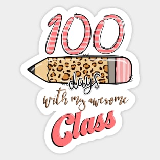 Colorful 100th Day Of School For Teacher Sticker